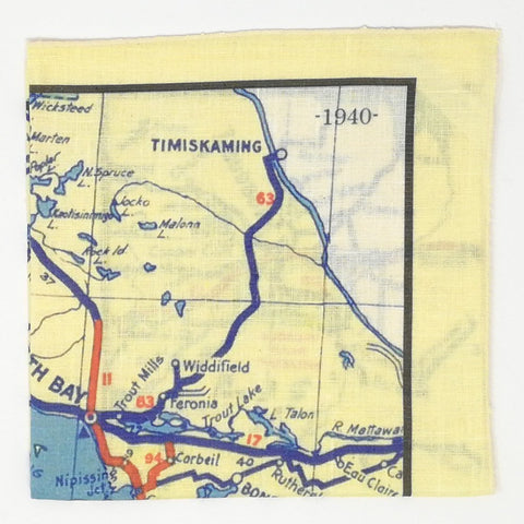 French River/Nipissing Area Vintage Tea Towel