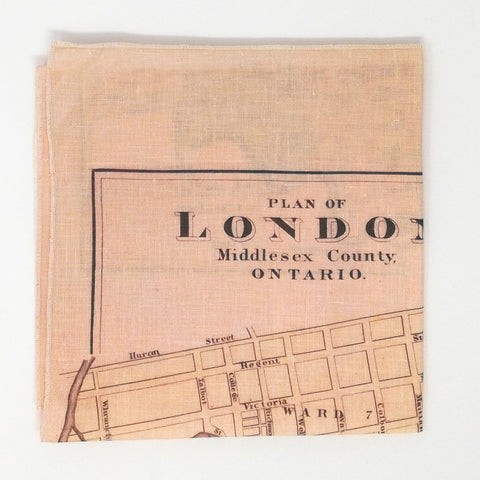 City of London Ontario Vintage Tea Towel