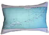Florida Keys Vintage Map Pillow