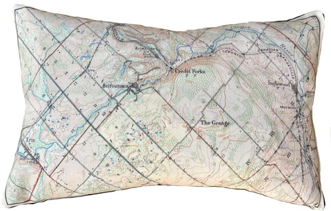 Caledon Vintage Map Pillow