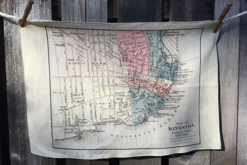 City of Kingston Vintage Map Tea Towel