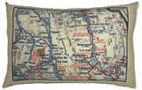 Kootenays Vintage Map Pillow