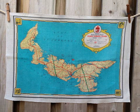 PEI Vintage Map Tea Towel