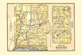 Hastings County Vintage Map Tea Towel