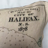 City of Halifax Vintage Map Pillow