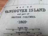 Vancouver Island Vintage Map Pillow