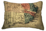 City of Kingston Vintage Map Pillow