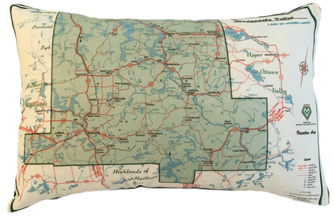 Bancroft Vintage Map Pillow