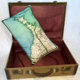 Bruce Peninsula Vintage Map Pillow