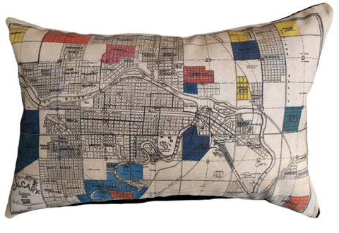 Calgary Vintage Map Pillow