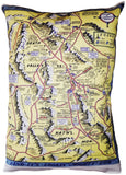 Death Valley Vintage Map Pillow