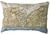 Durham County Vintage Map Pillow