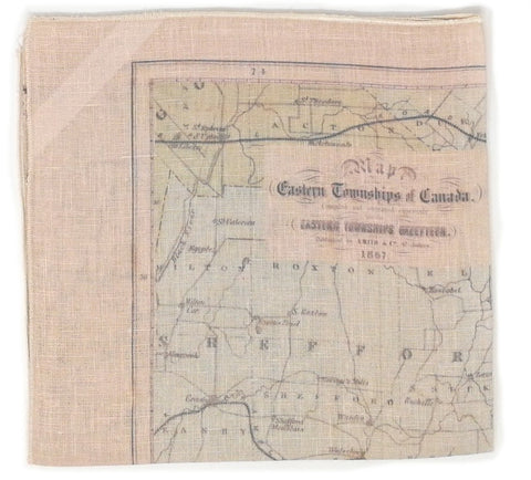 Eastern Townships Vintage Map Tea Towel