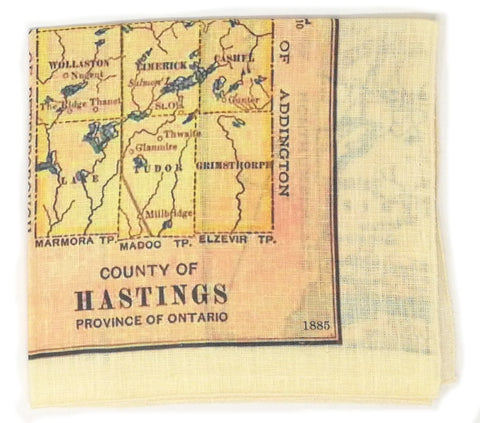 Hastings County Vintage Map Tea Towel