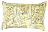 Hastings County Vintage Map Pillow