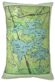 Jack Lake Vintage Map Pillow