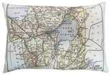 Lake Simcoe Vintage Map Pillow