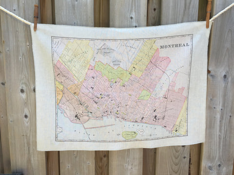City of Montreal Vintage Tea Towel