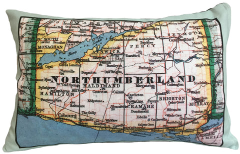 Northumberland Vintage Map Pillow