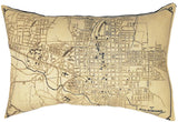 Raleigh NC Vintage Map Pillow