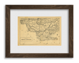 Framed Vintage Map - Free Shipping