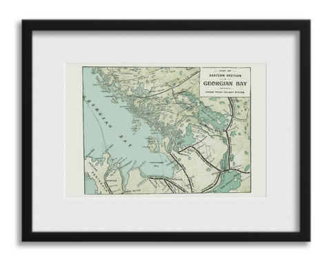 Framed Vintage Map - Free Shipping