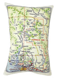 Sea to Sky Country Vintage Map Pillow
